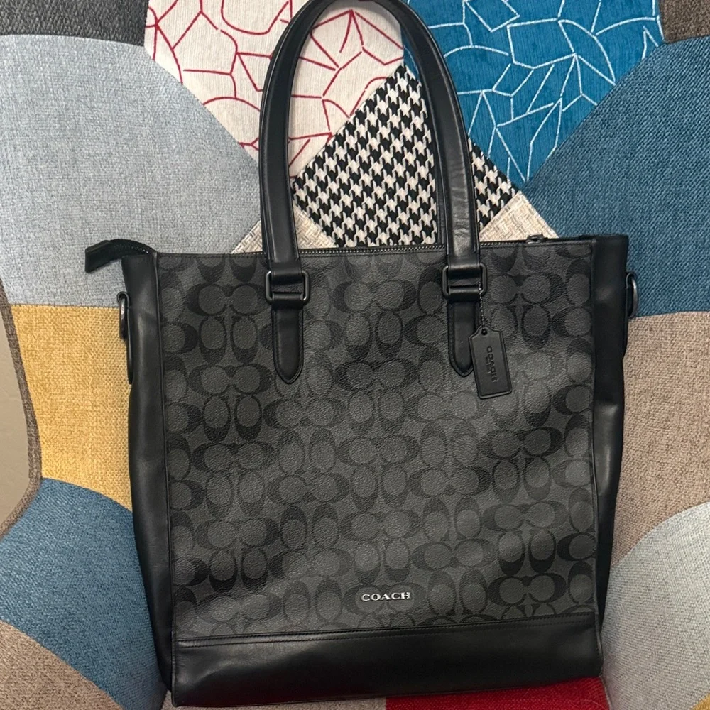 Coach Black Monogram Men's Briefcase